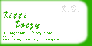 kitti doczy business card